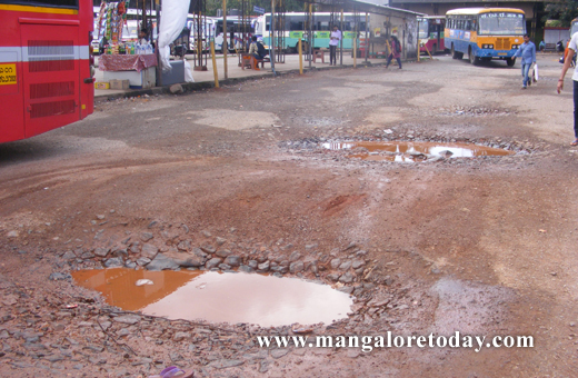 Bad condition of Mangalore Roads